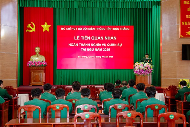 BĐBP tỉnh Sóc Trăng: Tiễn quân nhân hoàn thành nghĩa vụ quân sự về địa phương- Ảnh 1.