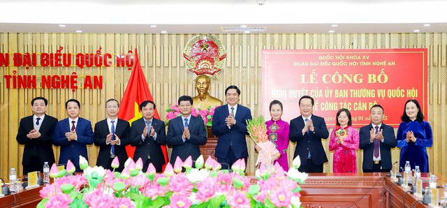 Đồng chí Võ Thị Minh Sinh làm Trưởng Đoàn đại biểu Quốc hội khóa XV tỉnh Nghệ An- Ảnh 5.