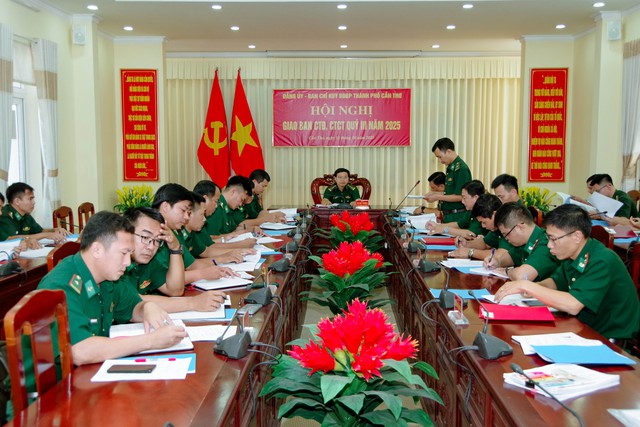 BĐBP TP Cần Thơ giao ban công tác Đảng, công tác chính trị quý III năm 2025- Ảnh 1. BĐBP TP Cần Thơ giao ban công tác Đảng, công tác chính trị quý III năm 2025- Ảnh 1.