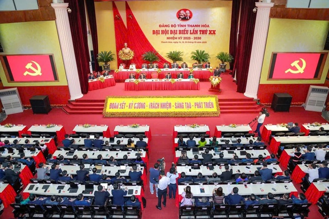 Thanh Hóa: Khai mạc Đại hội đại biểu Đảng bộ tỉnh lần thứ XX, nhiệm kỳ 2025 - 2030- Ảnh 1. Thanh Hóa: Khai mạc Đại hội đại biểu Đảng bộ tỉnh lần thứ XX, nhiệm kỳ 2025 - 2030- Ảnh 1.