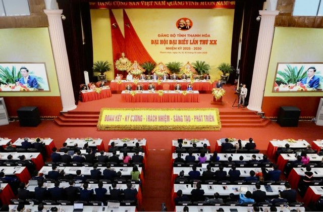 Đại hội Đảng bộ tỉnh Thanh Hóa lần thứ XX: Dấu mốc mới trong hành trình phát triển- Ảnh 1. Đại hội Đảng bộ tỉnh Thanh Hóa lần thứ XX: Dấu mốc mới trong hành trình phát triển- Ảnh 1.
