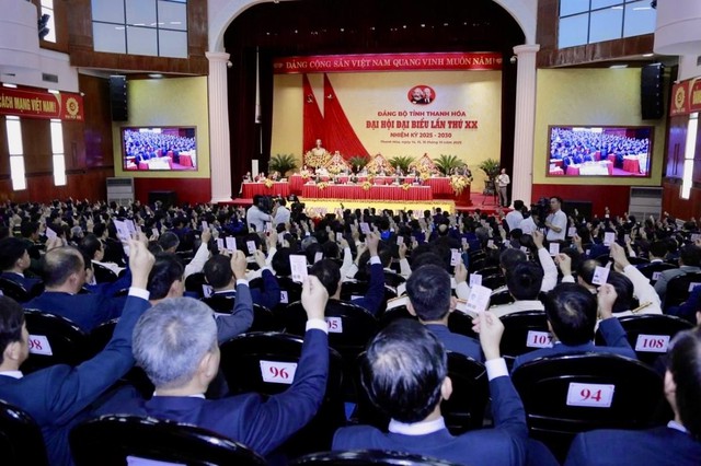 Đại hội Đảng bộ tỉnh Thanh Hóa lần thứ XX: Dấu mốc mới trong hành trình phát triển- Ảnh 4. Đại hội Đảng bộ tỉnh Thanh Hóa lần thứ XX: Dấu mốc mới trong hành trình phát triển- Ảnh 4.