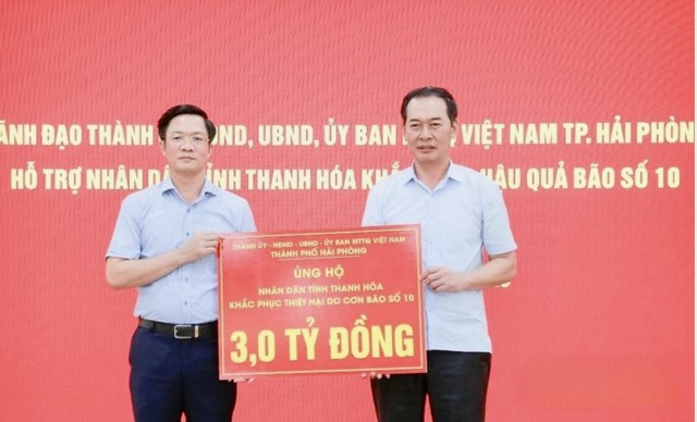Hải Phòng chung tay cùng Thanh Hóa khắc phục hậu quả bão số 10- Ảnh 2.