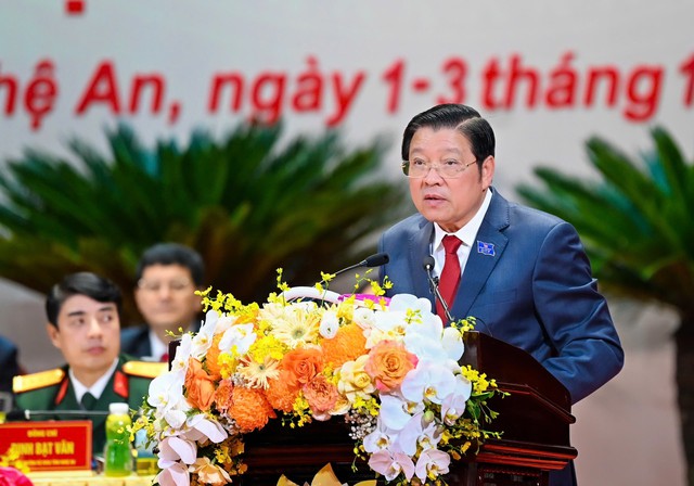 Nghệ An: Khai mạc Đại hội Đảng bộ tỉnh lần thứ XX, quyết tâm “ tiến vượt, bứt phá, tăng tốc” trong Kỷ nguyên mới.- Ảnh 5.