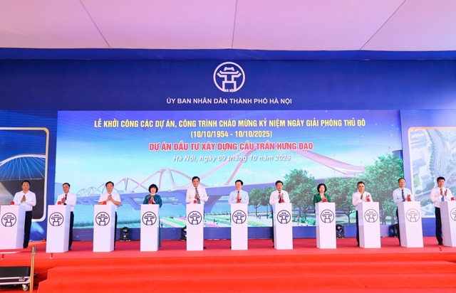 Hà Nội: Khởi công xây dựng cầu Trần Hưng Đạo với kiến trúc vòm thép mang biểu tượng “vô cực”- Ảnh 1. Hà Nội: Khởi công xây dựng cầu Trần Hưng Đạo với kiến trúc vòm thép mang biểu tượng “vô cực”- Ảnh 1.