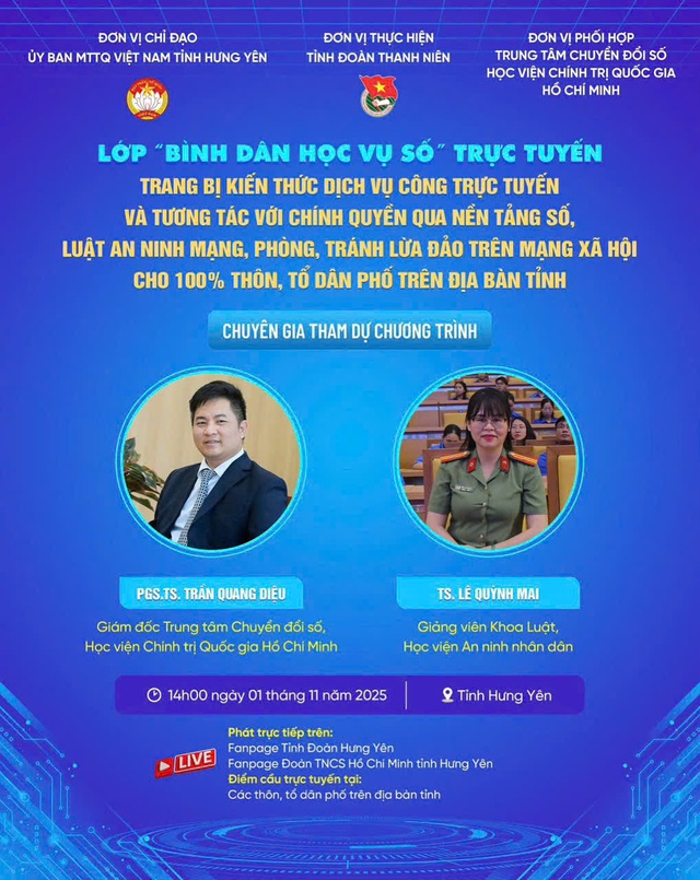 Hưng Yên: Tổ chức hơn 1.000 điểm cầu trực tuyến “Bình dân học vụ số” cho người dân- Ảnh 1.