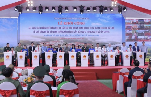 Khởi công 72 trường nội trú liên cấp: Bước triển khai mang tính hệ thống, nâng tầm giáo dục vùng biên- Ảnh 1.
