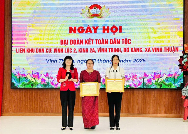 An Giang: Liên khu dân cư xã Vĩnh Thuận tổ chức Ngày hội Đại đoàn kết toàn dân tộc- Ảnh 2.