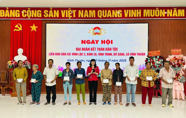 An Giang: Liên khu dân cư xã Vĩnh Thuận tổ chức Ngày hội Đại đoàn kết toàn dân tộc- Ảnh 4.