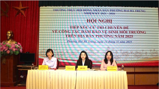 Cử tri phường Hai Bà Trưng: Kiến nghị nhiều vấn đề về công tác đảm bảo vệ sinh môi trường- Ảnh 1.