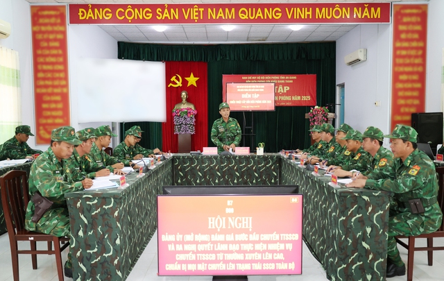 An Giang: Hoàn thành diễn tập chiến thuật cấp Đồn Biên phòng năm 2025- Ảnh 1.