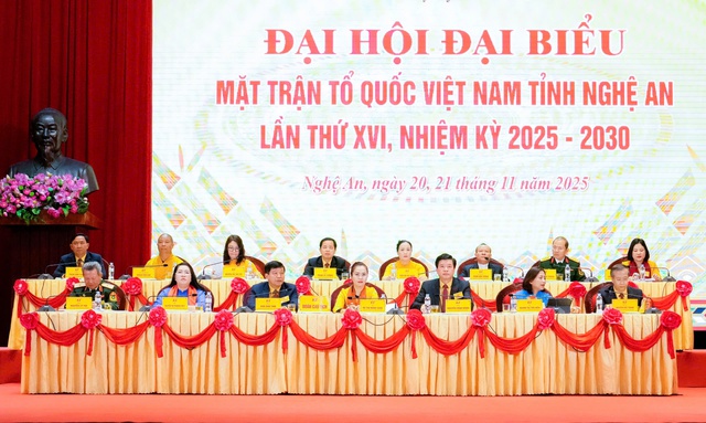 Đại hội MTTQ Nghệ An lần thứ XVI: Khơi dậy sức mạnh đại đoàn kết, hướng tới cực tăng trưởng quốc gia- Ảnh 4. Đại hội MTTQ Nghệ An lần thứ XVI: Khơi dậy sức mạnh đại đoàn kết, hướng tới cực tăng trưởng quốc gia- Ảnh 4.