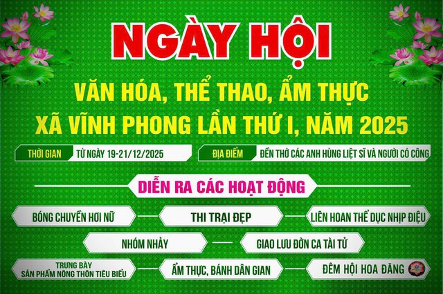 Xã Vĩnh Phong: Tổ chức Ngày hội Văn hoá, Thể thao, Ẩm thực lần thứ I năm 2025- Ảnh 2.