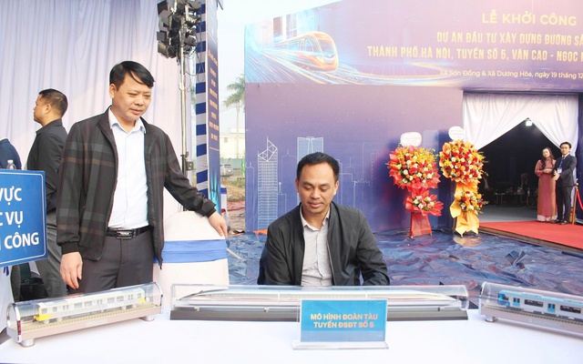 Khởi công Tuyến đường sắt đô thị số 5, Văn Cao - Hòa Lạc- Ảnh 3.