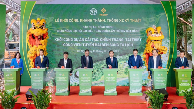Khởi công Dự án Cải tạo, chỉnh trang, tái thiết công viên tuyến hai bên sông Tô Lịch- Ảnh 1.