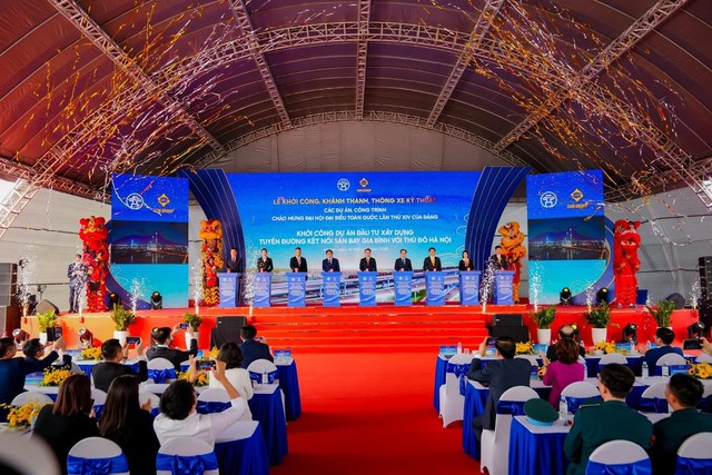 Sun Group khởi công tuyến đường kết nối sân bay Gia Bình - Hà Nội- Ảnh 1.