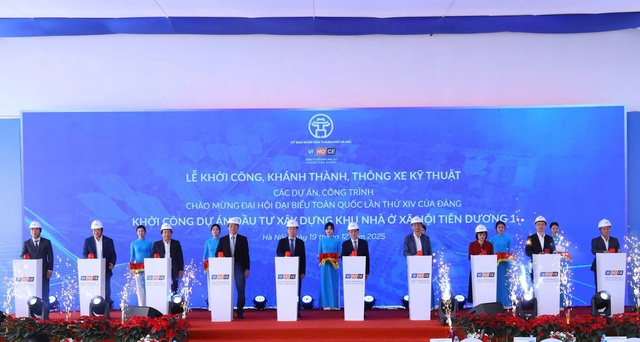 Khởi công Dự án Khu nhà ở xã hội Tiên Dương 1 chào mừng Đại hội đại biểu toàn quốc lần thứ XIV của Đảng- Ảnh 1.