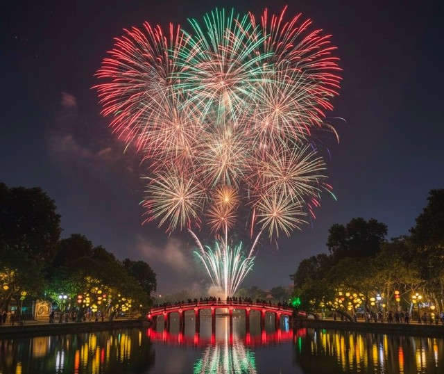 Hà Nội dự kiến 38 trận địa bắn pháo hoa dịp Tết Dương lịch và Tết Nguyên đán 2026- Ảnh 1.