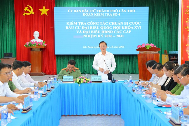 Kiểm tra công tác chuẩn bị bầu cử ĐBQH và HĐND các cấp, nhiệm kỳ 2026 - 2031- Ảnh 3.