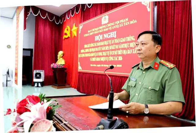 Xã Tân Hòa tổng kết công tác bảo đảm TTATGT, phòng chống tội phạm ma túy năm 2025- Ảnh 2. Xã Tân Hòa tổng kết công tác bảo đảm TTATGT, phòng chống tội phạm ma túy năm 2025- Ảnh 2.