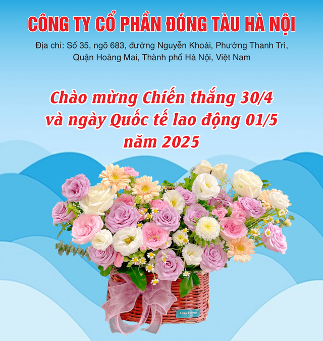 Công ty Cổ phần Đóng tàu Hà Nội chào mừng Chiến thắng 30/4 và ngày Quốc tế lao động 01/5 năm 2025- Ảnh 1.