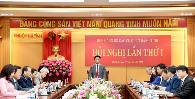 Hà Tĩnh: Hội nghị lần thứ nhất Ban Chấp hành Đảng bộ các cơ quan Đảng tỉnh.- Ảnh 1.