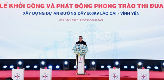 Thủ tướng Chính phủ dự Lễ khởi công và phát động thi đua dự án 500kV Lào Cai - Vĩnh Yên- Ảnh 3.