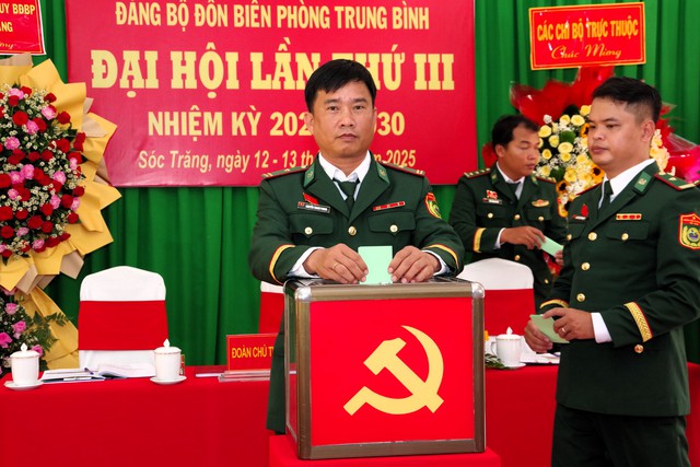 Sóc Trăng: Đại hội Đảng bộ đồn Biên phòng Trung Bình nhiệm kỳ 2025-2030- Ảnh 3. Sóc Trăng: Đại hội Đảng bộ đồn Biên phòng Trung Bình nhiệm kỳ 2025-2030- Ảnh 3.