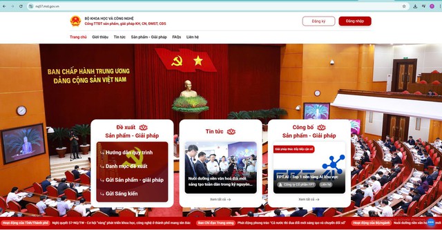 Cổng 57 đã tiếp nhận 426 hồ sơ sản phẩm, giải pháp công nghệ - Ảnh 1. Cổng 57 đã tiếp nhận 426 hồ sơ sản phẩm, giải pháp công nghệ - Ảnh 1.