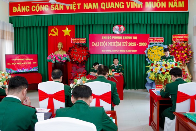BĐBP Sóc Trăng: Chi bộ Phòng Chính trị tổ chức thành công Đại hội nhiệm kỳ 2025-2030- Ảnh 1. BĐBP Sóc Trăng: Chi bộ Phòng Chính trị tổ chức thành công Đại hội nhiệm kỳ 2025-2030- Ảnh 1.