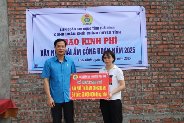 Thái Bình: Hỗ trợ 100 triệu đồng cho đoàn viên xây nhà mái ấm- Ảnh 1. Thái Bình: Hỗ trợ 100 triệu đồng cho đoàn viên xây nhà mái ấm- Ảnh 1.