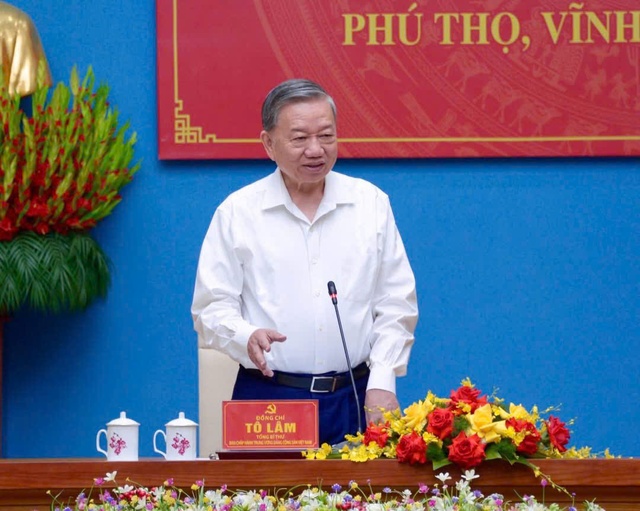 Tổng Bí thư Tô Lâm làm việc với Ban Thường vụ Tỉnh ủy Phú Thọ, Vĩnh Phúc, Hòa Bình- Ảnh 2. Tổng Bí thư Tô Lâm làm việc với Ban Thường vụ Tỉnh ủy Phú Thọ, Vĩnh Phúc, Hòa Bình- Ảnh 2.