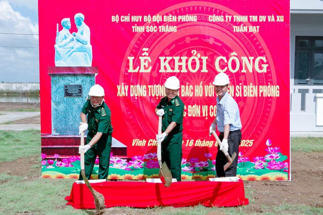 BĐBP Sóc Trăng khởi công xây dựng Tượng đài “Bác Hồ với chiến sĩ Biên phòng”- Ảnh 3. BĐBP Sóc Trăng khởi công xây dựng Tượng đài “Bác Hồ với chiến sĩ Biên phòng”- Ảnh 3.