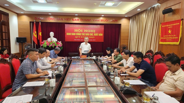 Thái Bình: Giao ban công tác báo chí, xuất bản quý II/2025- Ảnh 1. Thái Bình: Giao ban công tác báo chí, xuất bản quý II/2025- Ảnh 1.