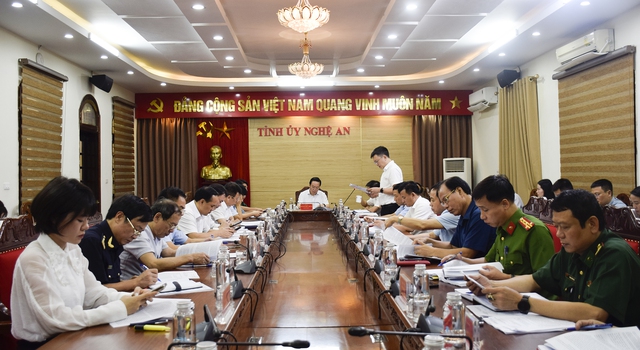 Thường trực Tỉnh ủy Nghệ An giao ban với các cơ quan khối Nội chính tháng 6/2025- Ảnh 1. Thường trực Tỉnh ủy Nghệ An giao ban với các cơ quan khối Nội chính tháng 6/2025- Ảnh 1.