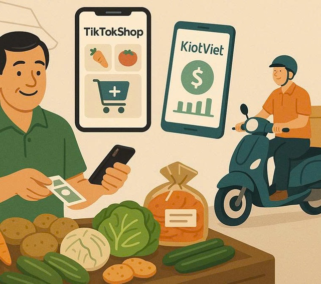 Đồng hành cùng tiểu thương chợ truyền thống chuyển đổi số- Ảnh 1. Đồng hành cùng tiểu thương chợ truyền thống chuyển đổi số- Ảnh 1.