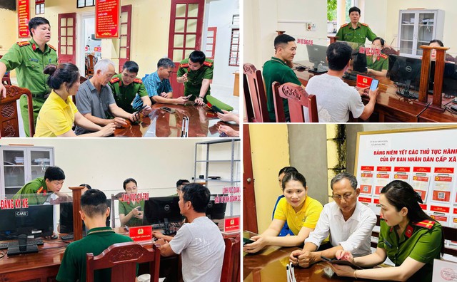Thanh Hóa: Công an 166 phường, xã ra quân hướng dẫn thủ tục hành chính cho người dân- Ảnh 2. Thanh Hóa: Công an 166 phường, xã ra quân hướng dẫn thủ tục hành chính cho người dân- Ảnh 2.