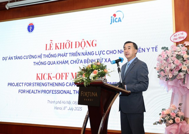 Khởi động dự án "Tăng cường hệ thống phát triển năng lực cho nhân viên y tế thông qua KCB từ xa"- Ảnh 1. Khởi động dự án "Tăng cường hệ thống phát triển năng lực cho nhân viên y tế thông qua KCB từ xa"- Ảnh 1.