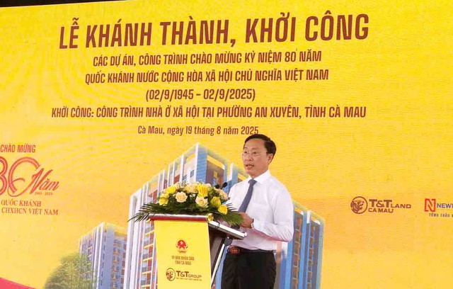 Cà Mau khởi công xây dựng 1.200 căn nhà ở xã hội tại phường An Xuyên- Ảnh 2. Cà Mau khởi công xây dựng 1.200 căn nhà ở xã hội tại phường An Xuyên- Ảnh 2.