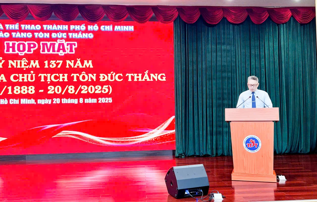 Bảo tàng Tôn Đức Thắng: Họp mặt kỷ niệm 137 năm Ngày sinh của Chủ tịch Tôn Đức Thắng- Ảnh 1. Bảo tàng Tôn Đức Thắng: Họp mặt kỷ niệm 137 năm Ngày sinh của Chủ tịch Tôn Đức Thắng- Ảnh 1.