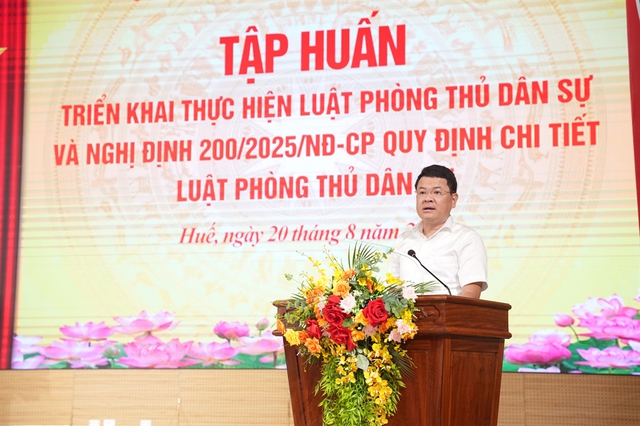 Thành phố Huế: Tập huấn phổ biến Luật Phòng thủ dân sự năm 2025- Ảnh 2.