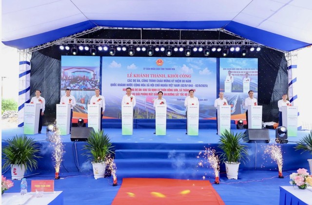 Thanh Hóa: Khởi công dự án Khu tái định cư phục vụ GPMB dự án đường sắt tốc độ cao Bắc - Nam- Ảnh 1.