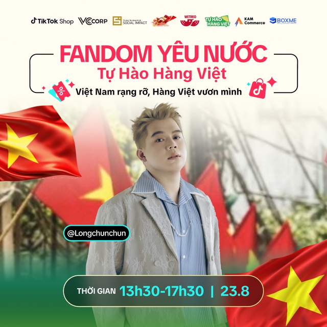 “Fandom Yêu Nước - Tự hào hàng Việt”: Livestream đặc biệt quy tụ Long Chun, Ngọc Kem cùng hàng loạt sản phẩm Việt độc đáo, sáng tạo- Ảnh 1. “Fandom Yêu Nước - Tự hào hàng Việt”: Livestream đặc biệt quy tụ Long Chun, Ngọc Kem cùng hàng loạt sản phẩm Việt độc đáo, sáng tạo- Ảnh 1.