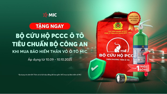 Tặng Bộ Cứu hộ PCCC ô tô trị giá 1 triệu đồng khi mua bảo hiểm thân vỏ ô tô MIC- Ảnh 1.