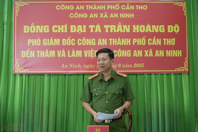 Lãnh đạo Công an TP Cần Thơ làm việc với Công an xã An Ninh- Ảnh 7.