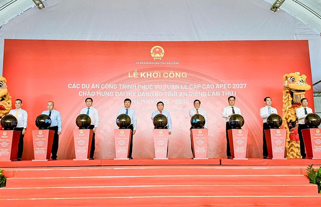An Giang đồng loạt khởi công 10 dự án hạ tầng chiến lược phục vụ APEC 2027 tại Phú Quốc- Ảnh 1.
