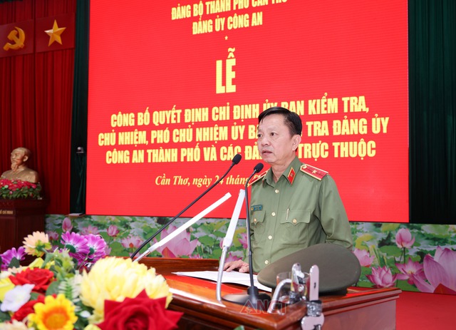 Cần Thơ: Công bố quyết định chỉ định UBKT Đảng ủy Công an thành phố- Ảnh 2.