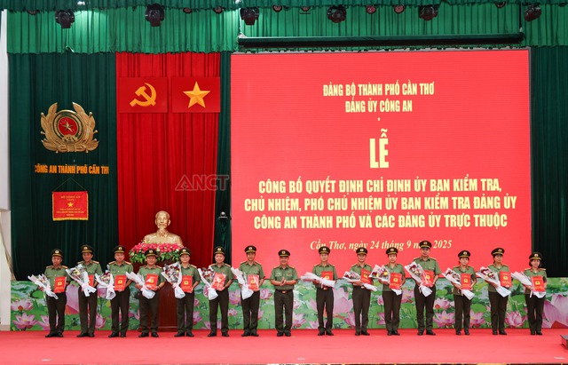 Cần Thơ: Công bố quyết định chỉ định UBKT Đảng ủy Công an thành phố- Ảnh 3.
