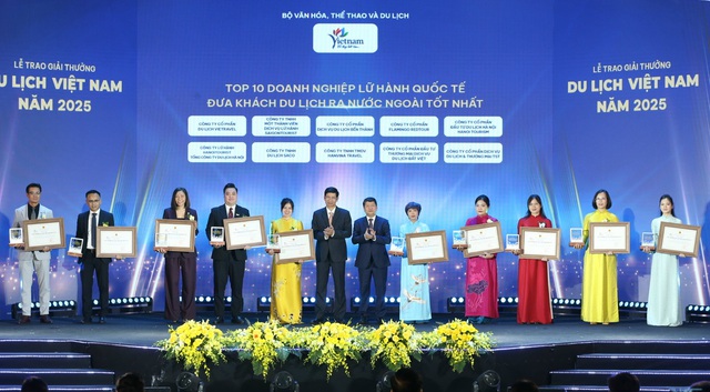 Giải thưởng Du lịch Việt Nam 2025 vinh danh 113 tập thể, doanh nghiệp tiêu biểu- Ảnh 2.