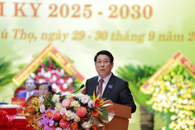 Chủ tịch nước Lương Cường dự, chỉ đạo Đại hội đại biểu Đảng bộ tỉnh Phú Thọ lần I- Ảnh 3.